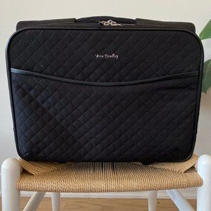 Vera Bradley Softside Rolling Work Bag Black Quilt